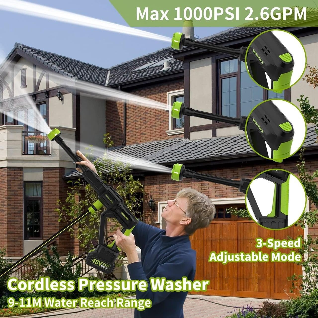 Wholesale Portable Battery Powered Wireless Washing Cleaning Machine Cordless High Pressure Spray Water Gun