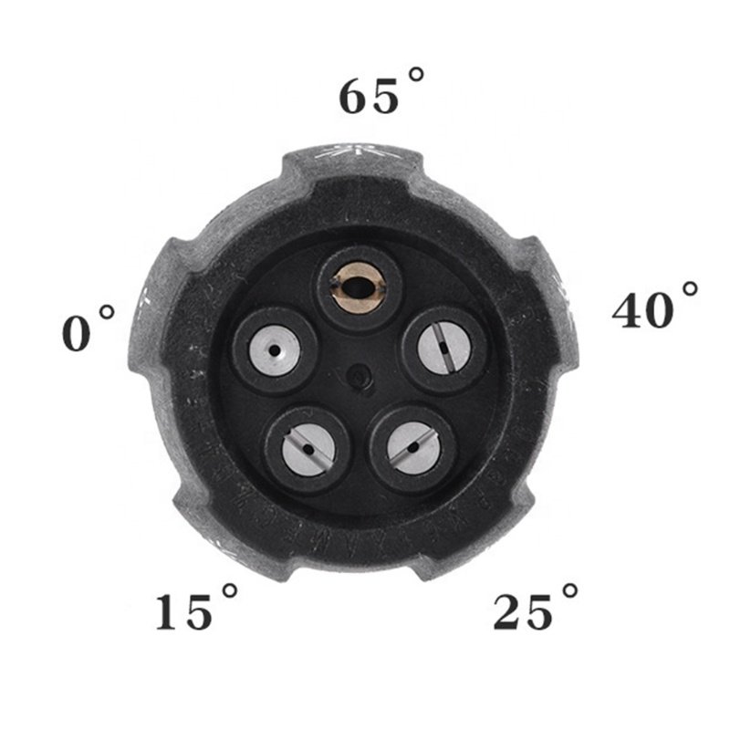 5 In 1 High Pressure Washing Nozzle 1/4 Quick Connector Rotating 0/15/25/40/65 Degree Car Washer Spray Nozzle