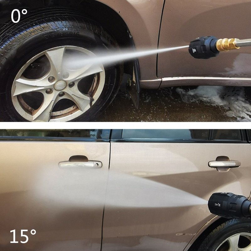 5 In 1 High Pressure Washing Nozzle 1/4 Quick Connector Rotating 0/15/25/40/65 Degree Car Washer Spray Nozzle