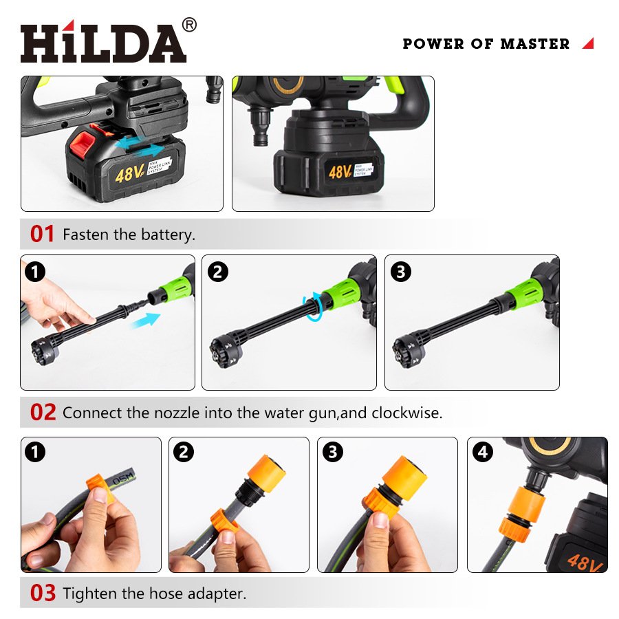 Wireless home Car Washer Portable Cordless Wireless Car Washing Water Gun high power lithium batteryCar Washer Machine
