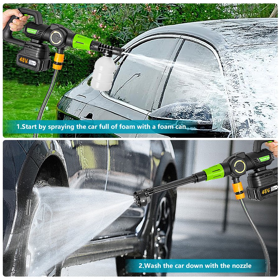 Wireless home Car Washer Portable Cordless Wireless Car Washing Water Gun high power lithium batteryCar Washer Machine