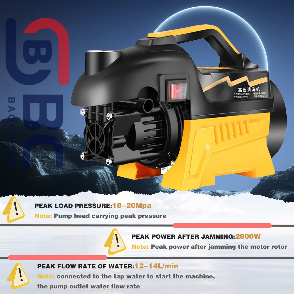 220v 1800w 60bar 120bar Home Portable Electric High Pressure Car Washer Pump Machine