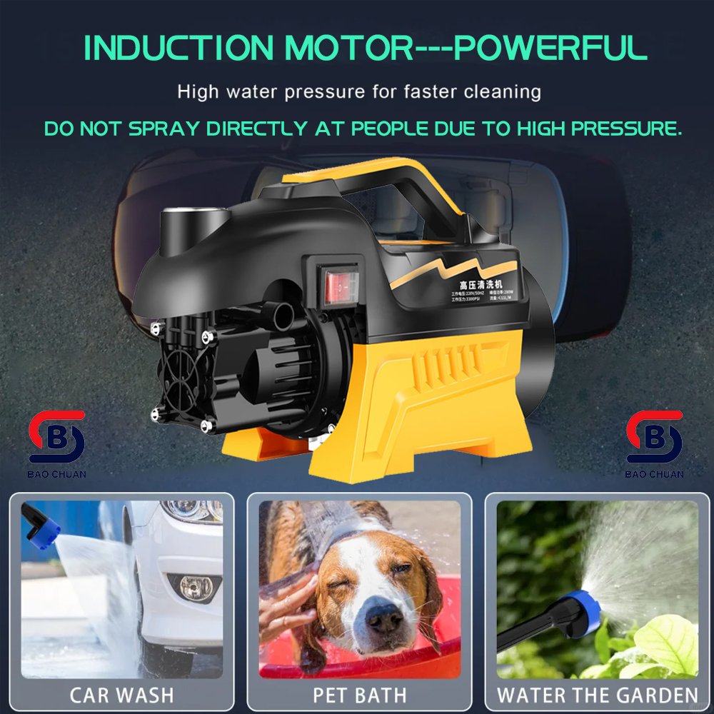 220v 1800w 60bar 120bar Home Portable Electric High Pressure Car Washer Pump Machine