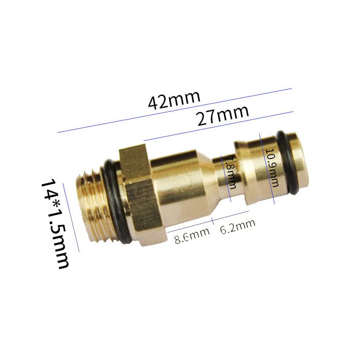Pressure Washer Adapter Snow Foam Cannon Lance Brass Connector M14*1.5 Car Washer Fittings for Morgana
