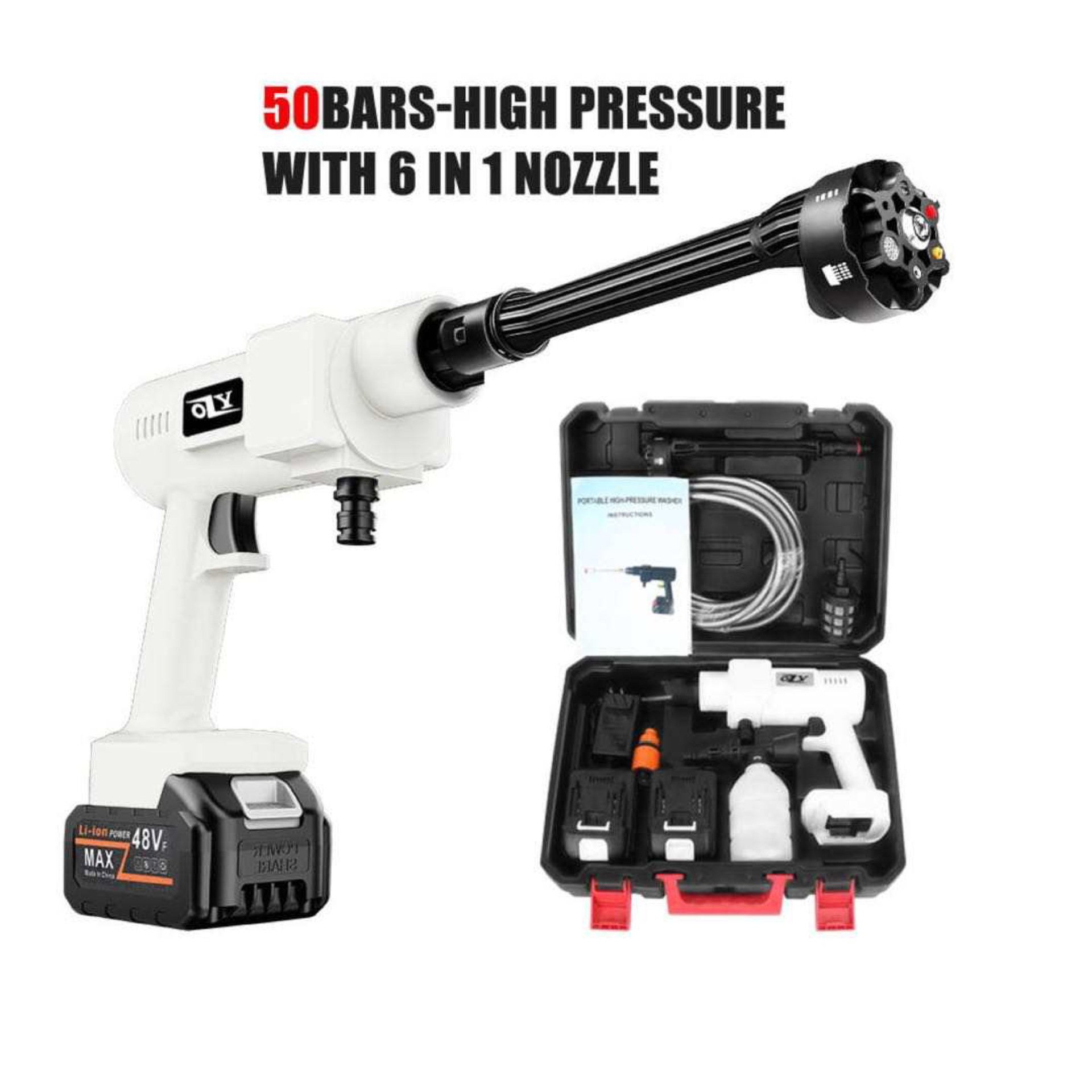 Car Washer High Pressure Portable Wash Gun 25000mah Cordless Electric Cleaning Machine Lithium Battery Washer Spray Gun