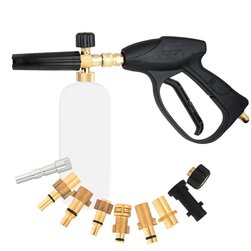 Lingzhen High Quality 1L snow foam Detail Bottle Electric Commercial Foam Cannon for Pressure Washer Clear Car