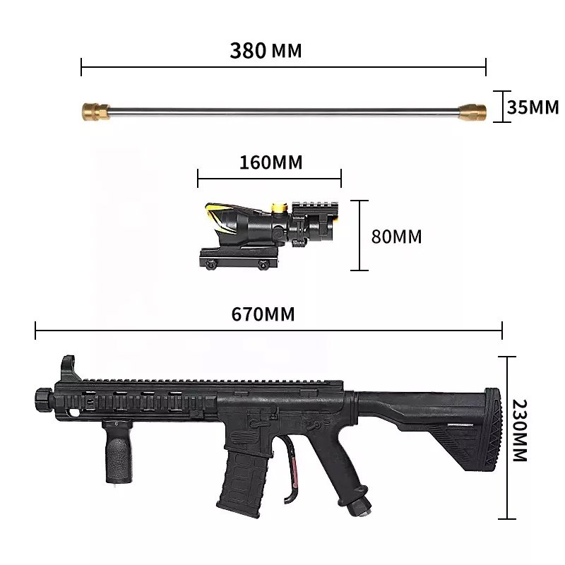 SPS 5000 PSI High Pressure Car Gun Pressure Washer Wand Power Spray Gun With Extension Wand For Car Wash