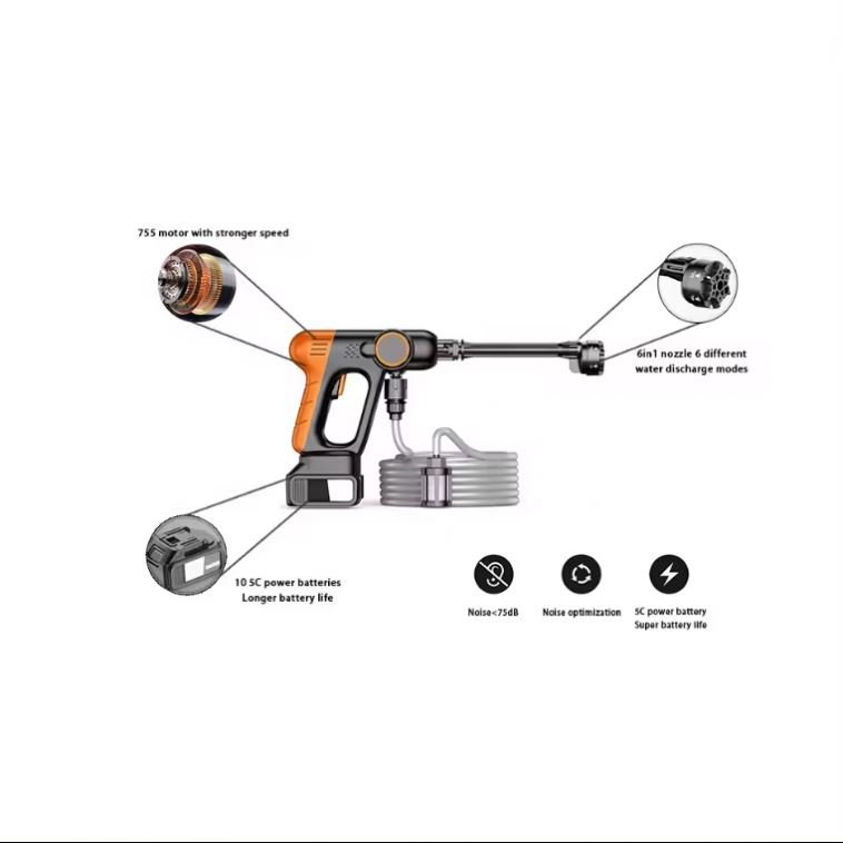 Auto Car Wash Machine System Fully Automatic High Pressure High Pressure Machine Car Washer Gun Lithium Wash Portable