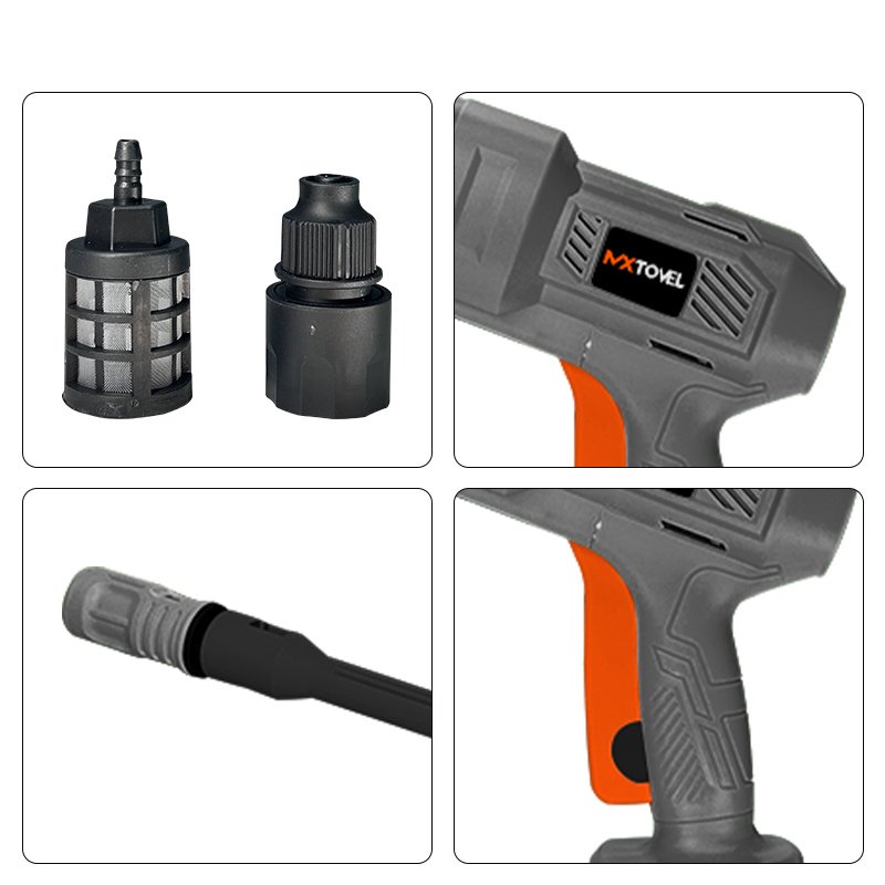 High Pressure Cordless Car Washer Wireless Spray With 20V Rechargeable Battery Power Car Wash Foam Gun