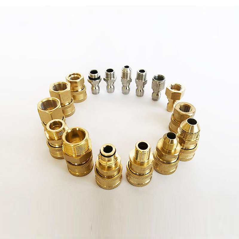 Pressure Washer Accessories 1/4 Inch 3/8 Inch Threaded Quick Plug Stainless Steel Brass Quick Connector