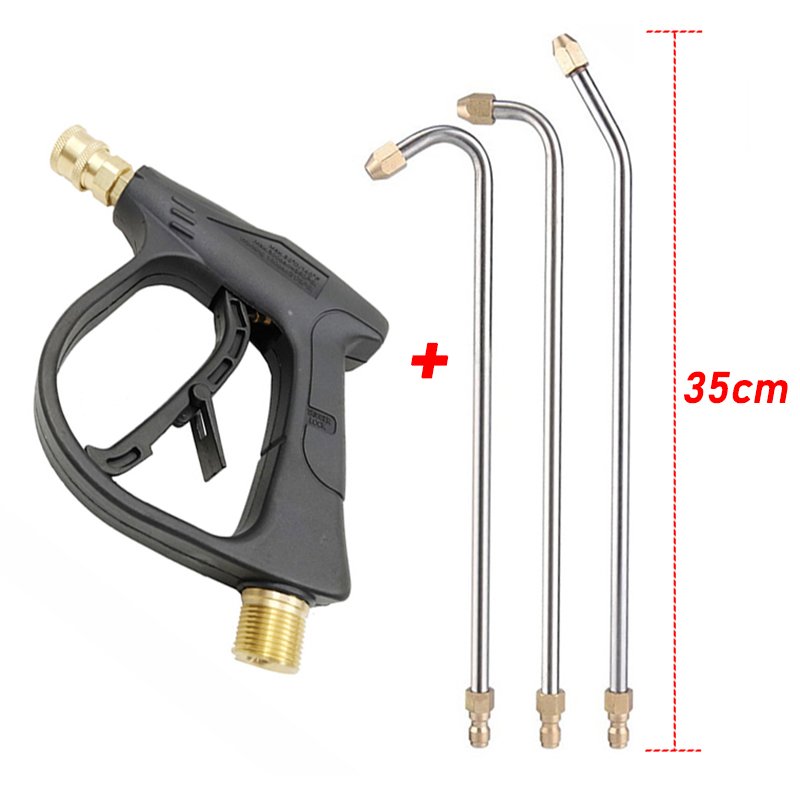 M22 Metric Thread Car Washer Water Gun Cleaning Tools 1/4 Quick Connector Cleaning Wand Car Washer Metal Jet Lance