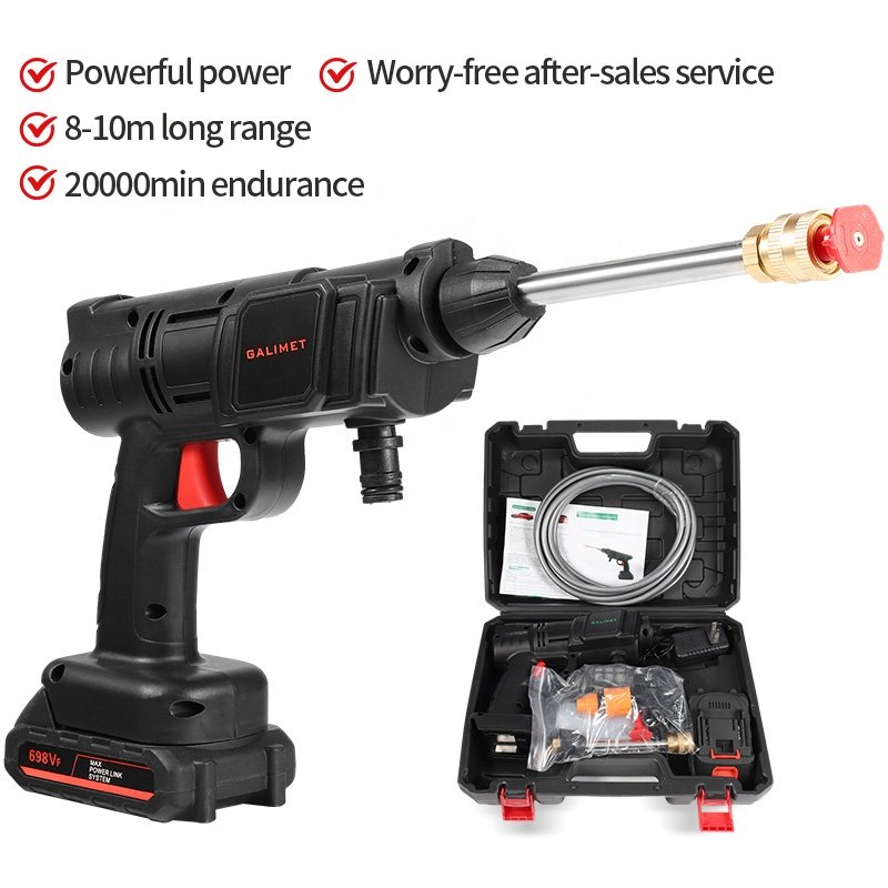 12000mAh Lithium Battery Cordless Car Care Cleaning Washing Machine Wireless Water Wash Gun High Pressure Portable Car Washer