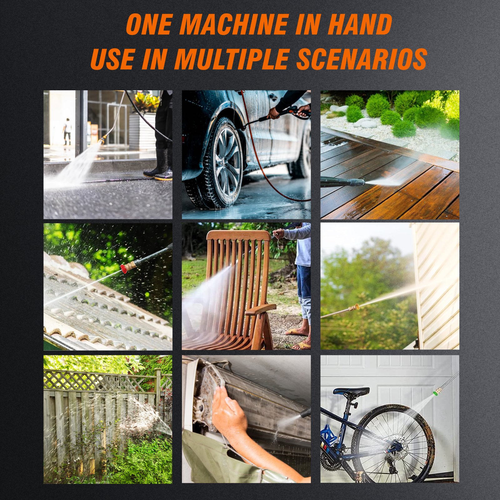 2900PSI/200Bar OHV Gasoline High Pressure Washer Portable Washing Machine Recoil Start for Car wash or other
