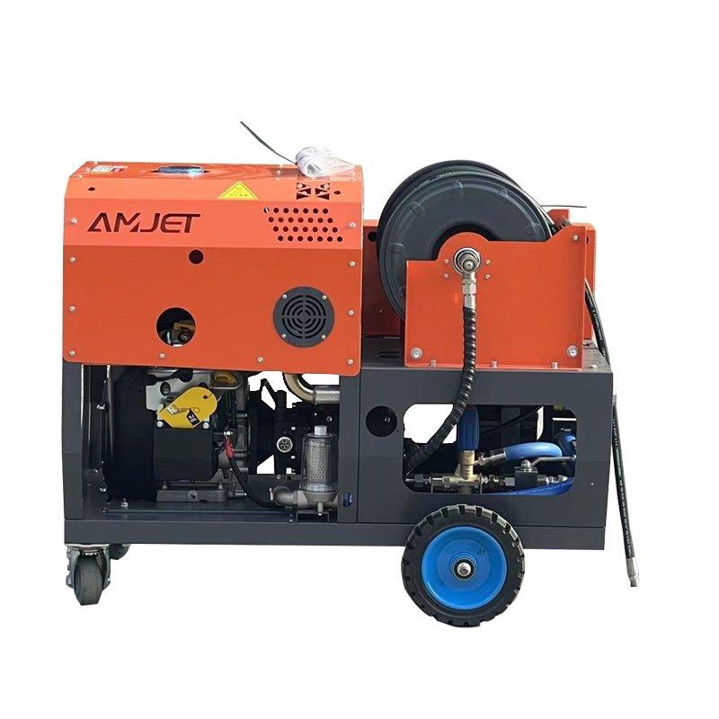 AMJET 200bar-65lpm High Pressure Cleaning Machine Sewer High Pressure Water Jet Cleaning Machine