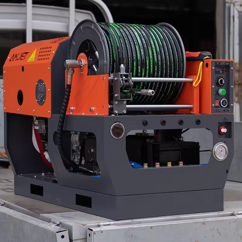 AMJET 200bar-65lpm High Pressure Cleaning Machine Sewer High Pressure Water Jet Cleaning Machine