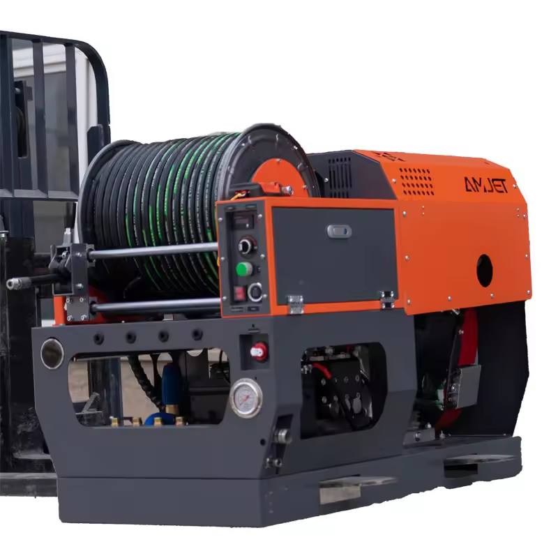 AMJET 200bar-65lpm High Pressure Cleaning Machine Sewer High Pressure Water Jet Cleaning Machine