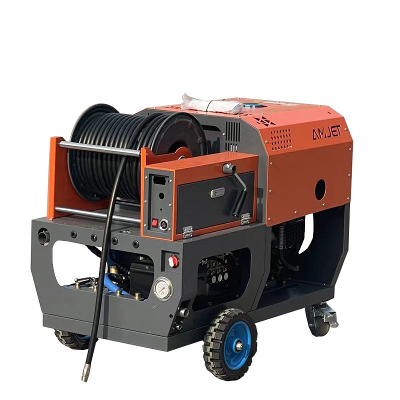 AMJET 200bar-65lpm High Pressure Cleaning Machine Sewer High Pressure Water Jet Cleaning Machine