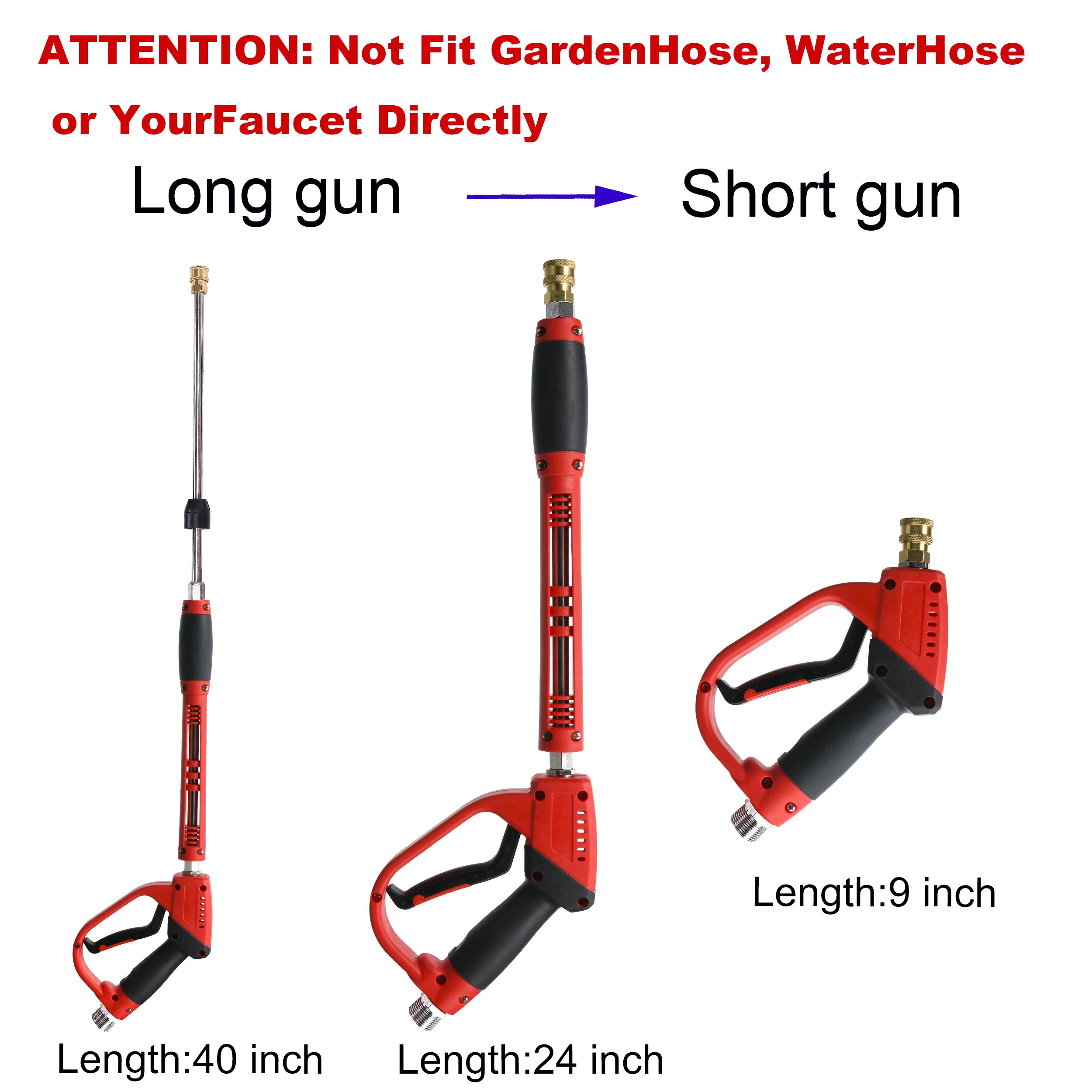 Multifunctional Car Wash Water Gun Sprinkling High Pressure Power Washer Gun Water Sprayer Gun Set