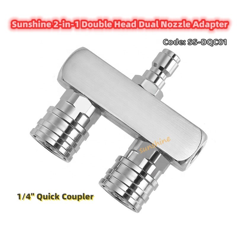 SS Stainless steel 2in-1 Dual Pressure Washer Nozzle Tip For Powerful Cleaning Replacement Nozzle Spray Tip Garden Cleaning Tool