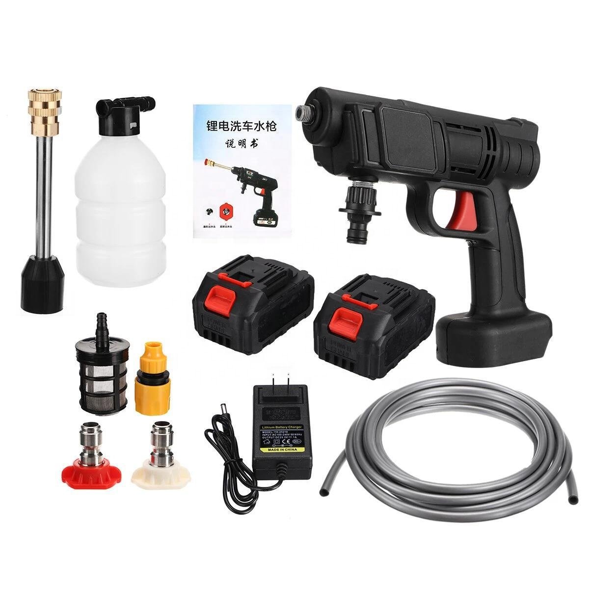 Portable High-Pressure Water Gun For Cleaning Garden Watering Hose Nozzle Sprinkler Foam Water Gun
