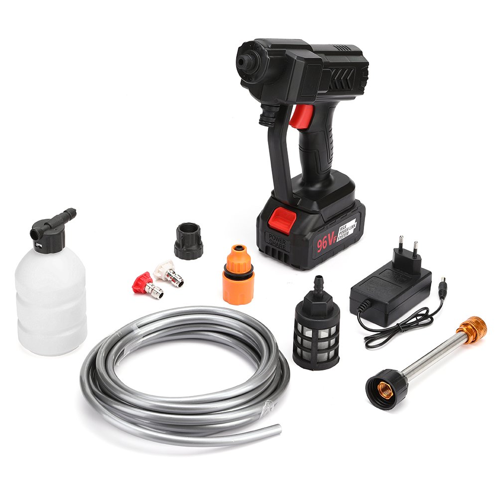 OJOJ High Pressure Electric Car Washer Gun Portable Rechargeable Lithium Power Tools for Car Washing