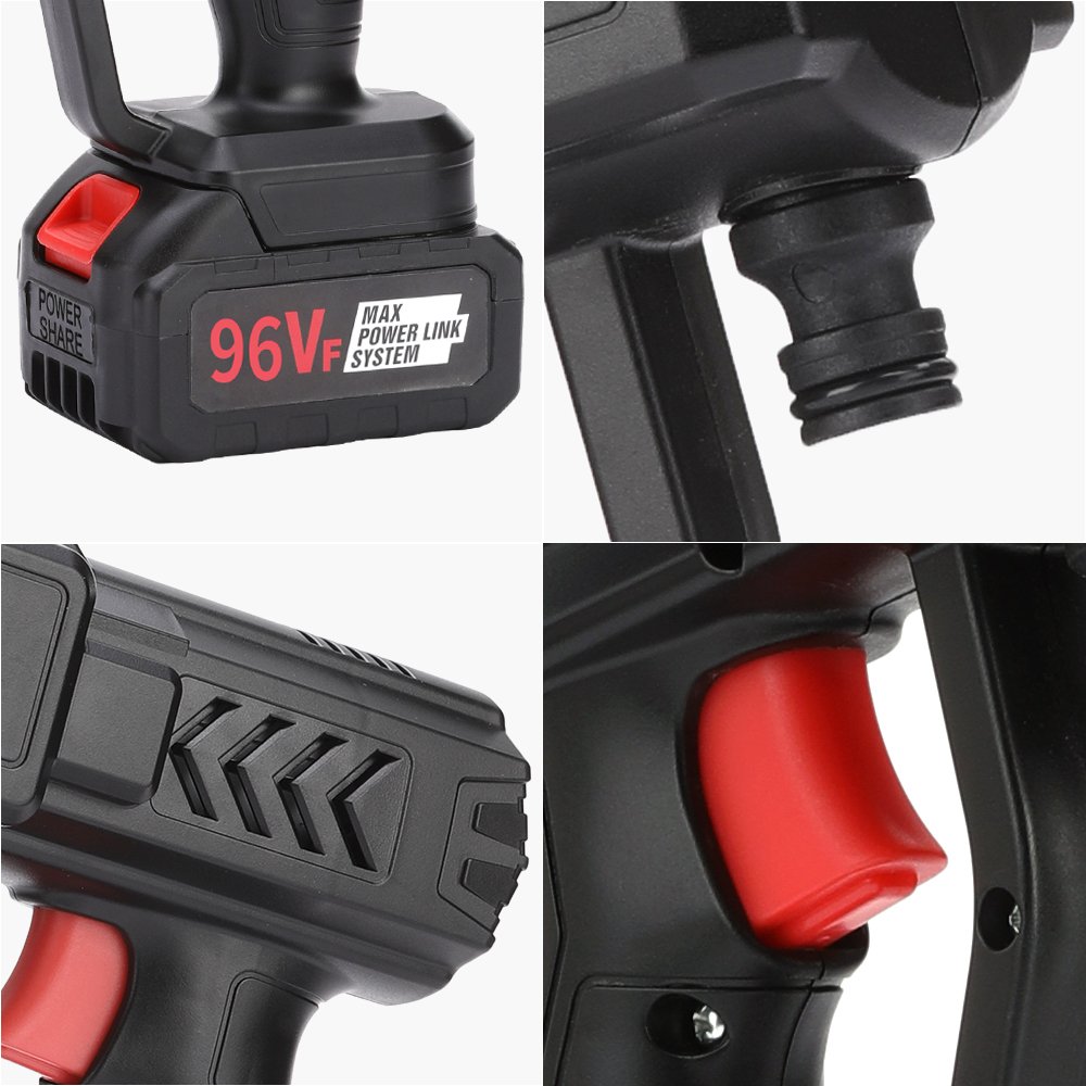 OJOJ High Pressure Electric Car Washer Gun Portable Rechargeable Lithium Power Tools for Car Washing