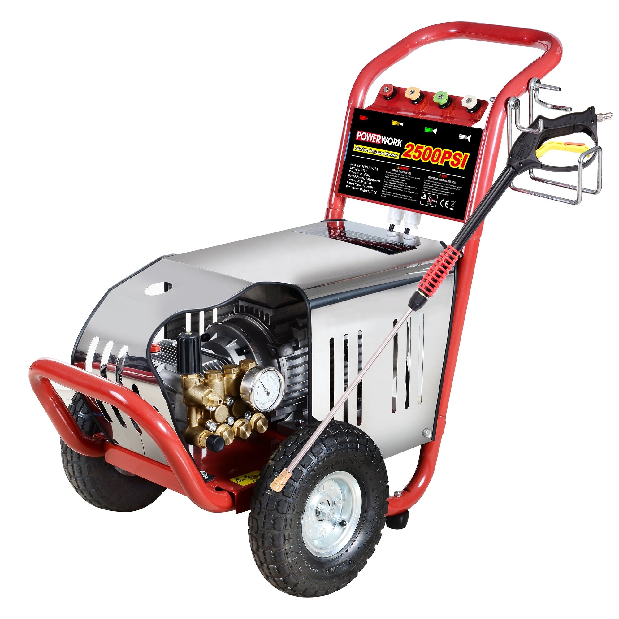 Heavy duty car washer jet cleaner Car washing machine Auto stop system high pressure washer 3KW 2500PSI