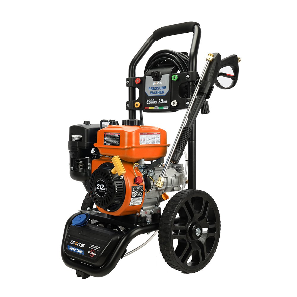 SPERUS 3200PSI High Pressure Washer Cleaner 2.5GPM 7HP Gas Pressure Washer Machine For Car Washing