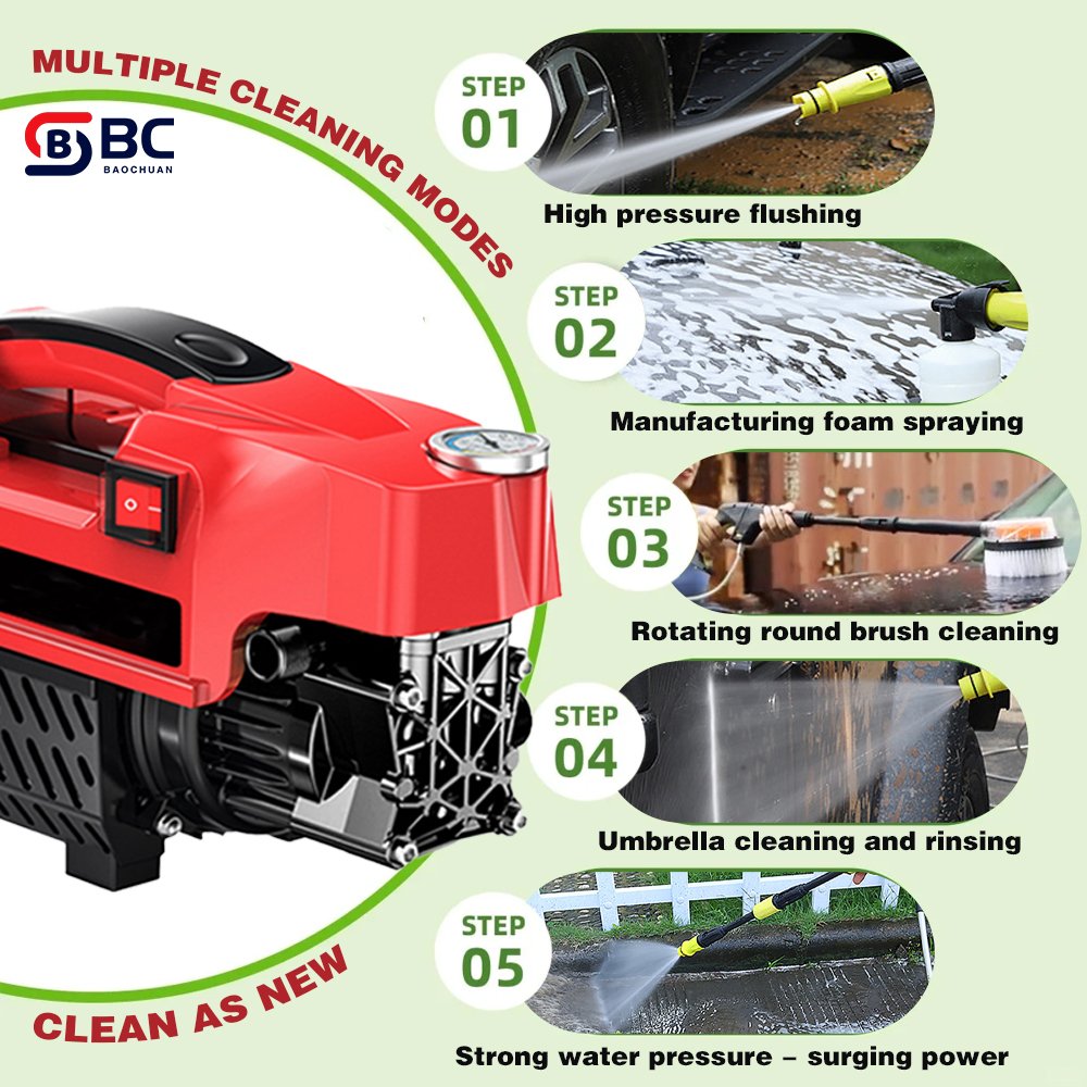 BC053005 Copper Aluminum motor automatic washing machine high pressure car Wash Equipment portable car washer