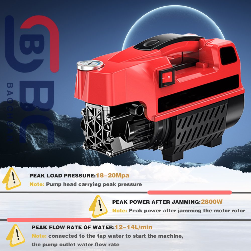 BC053005 Copper Aluminum motor automatic washing machine high pressure car Wash Equipment portable car washer
