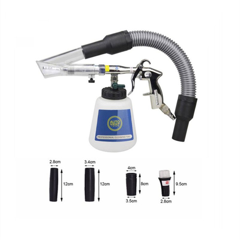 High Pressure Car Interior Cleaning Gun Automobile Detailing Cleaning Dry Washing Gun with Brush