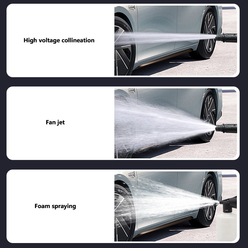 Lithium Battery Car Wash Machine 1000W Plastic Car Washing Gun 70Bar Wireless Car Washer Water Gun Machine