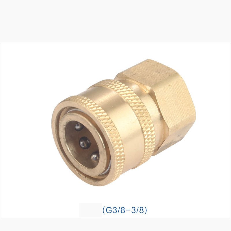 3/8in Male & Female NPT to 3/8in Quick-Connect Socket Brass Adapter