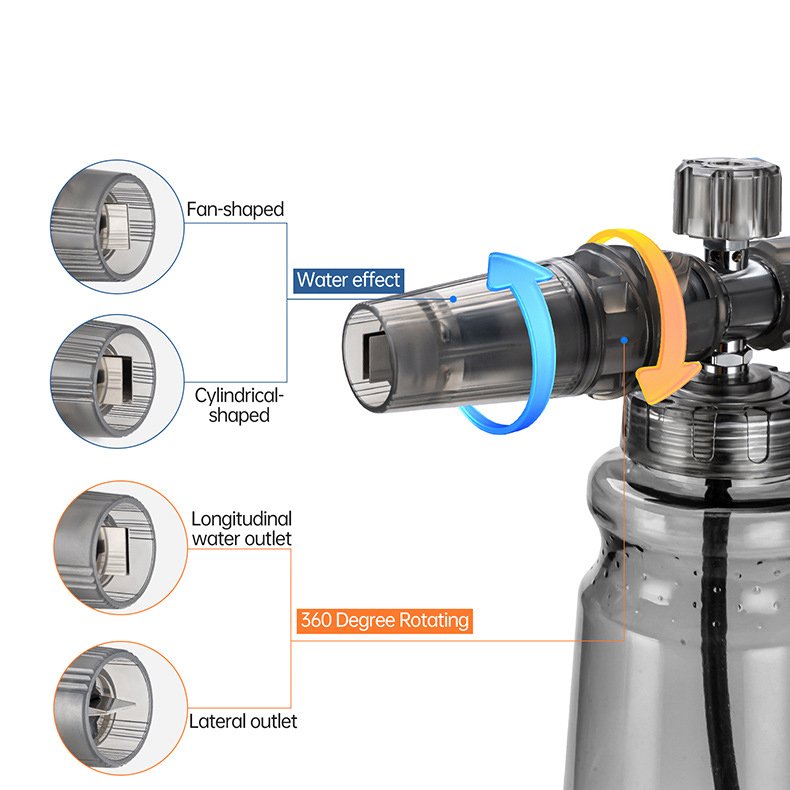 High pressure washer foam spray water gun foam cannon 1/4 " quick connector snow foam lance
