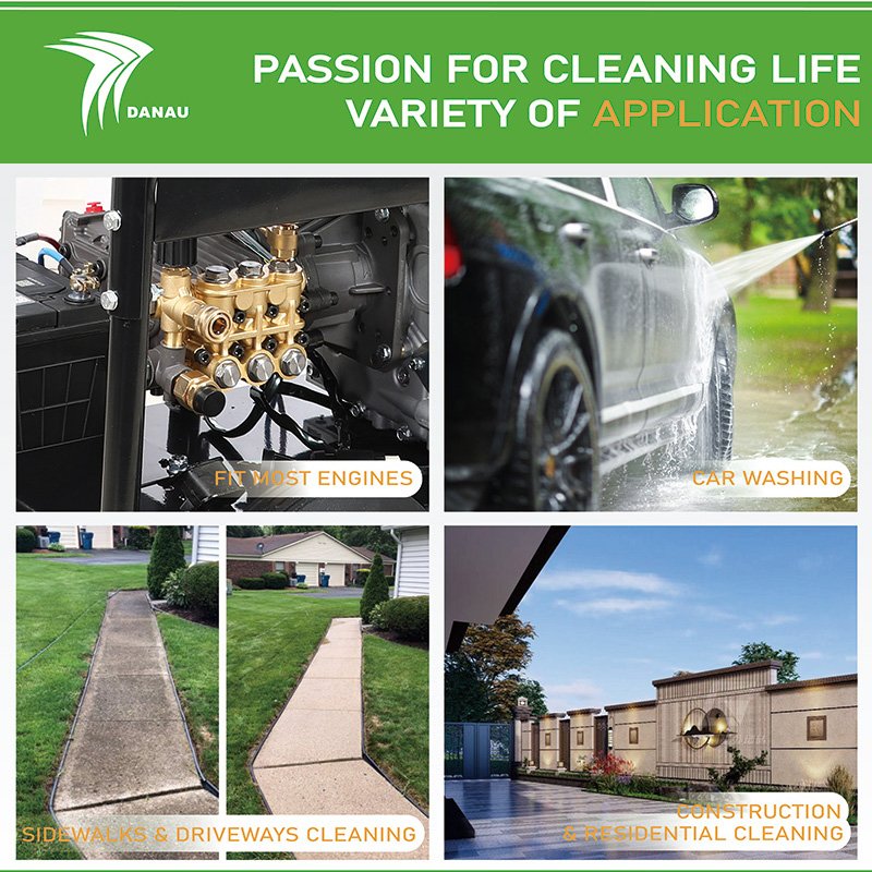 DANAU DCAA-9/8BG-1.5S2 Home Use 80 Bar Bike Wash Electric High Pressure Water Pump Car Washer
