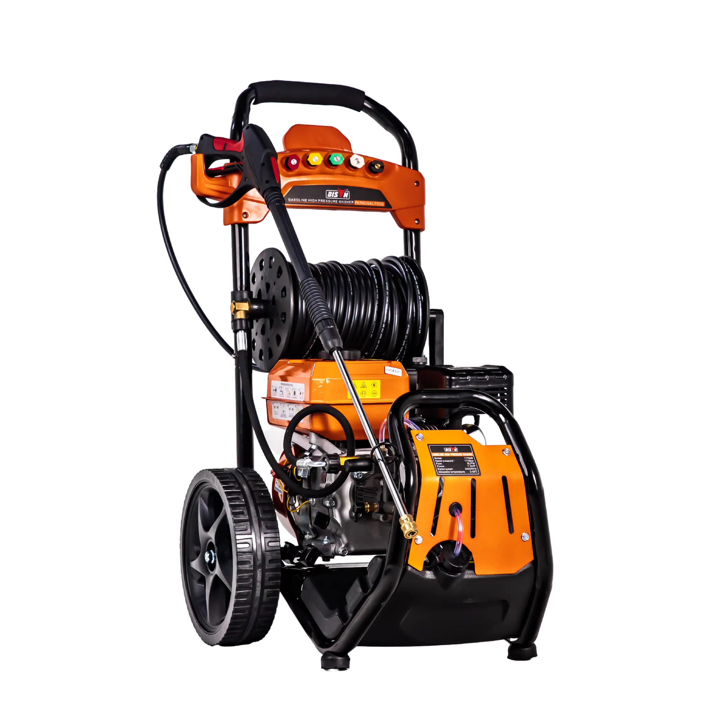 Gasoline Portable High Pressure Washer Pump 180NB 180Bar 6.5HP Car Wash Machine