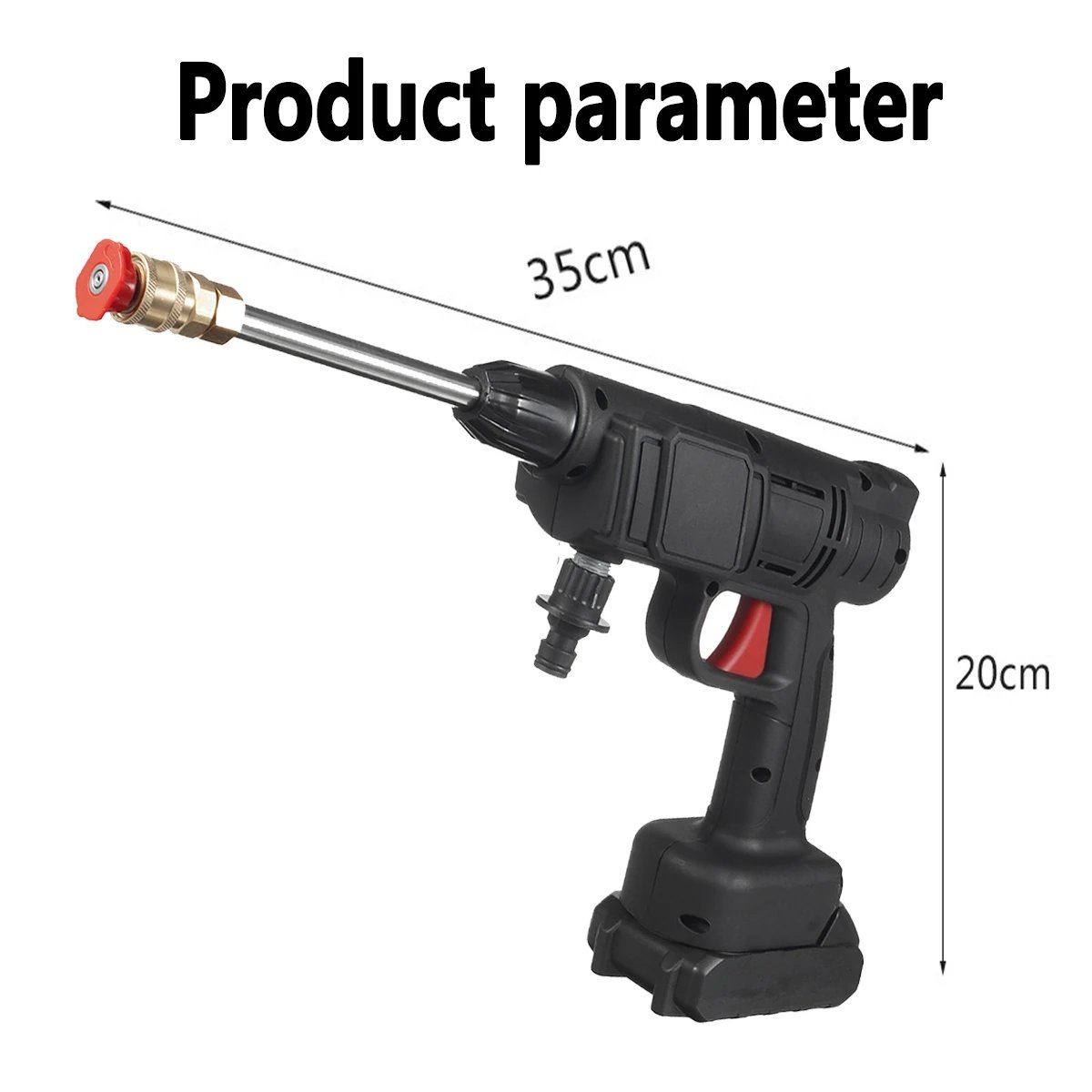 1500W High Pressure Car Washer Cleaner Cordless Portable Wireless Spray Water Gun 18v Car Washer Foam Generator Water Gun