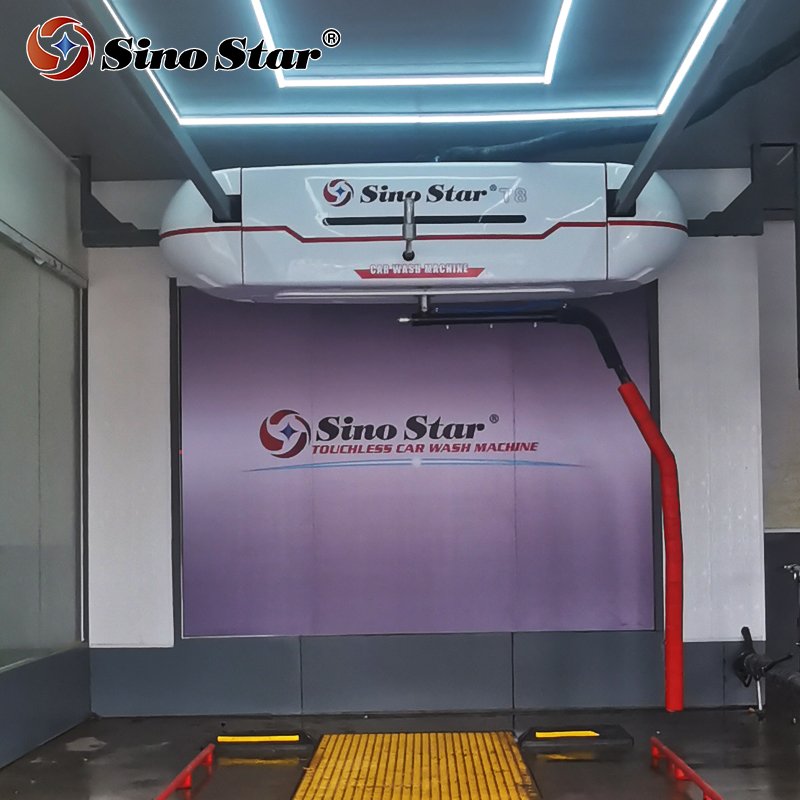 Sino star T8 high pressure 2 mins fast wash touchless car wash machine with Unique UFO shape design