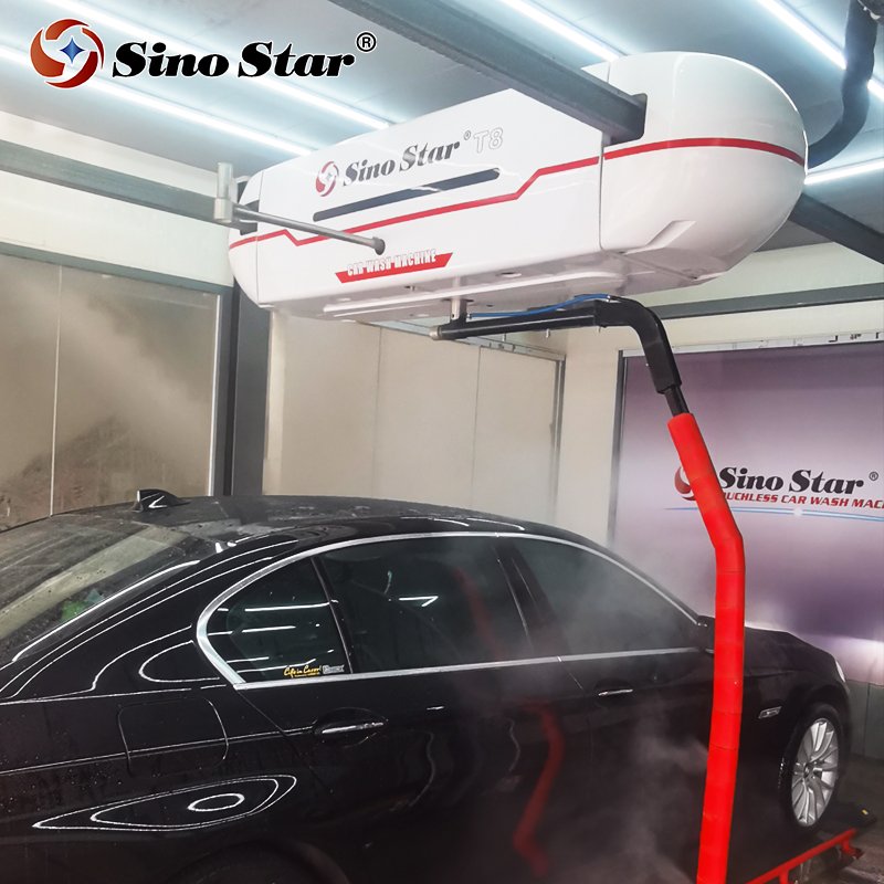 Sino star T8 high pressure 2 mins fast wash touchless car wash machine with Unique UFO shape design