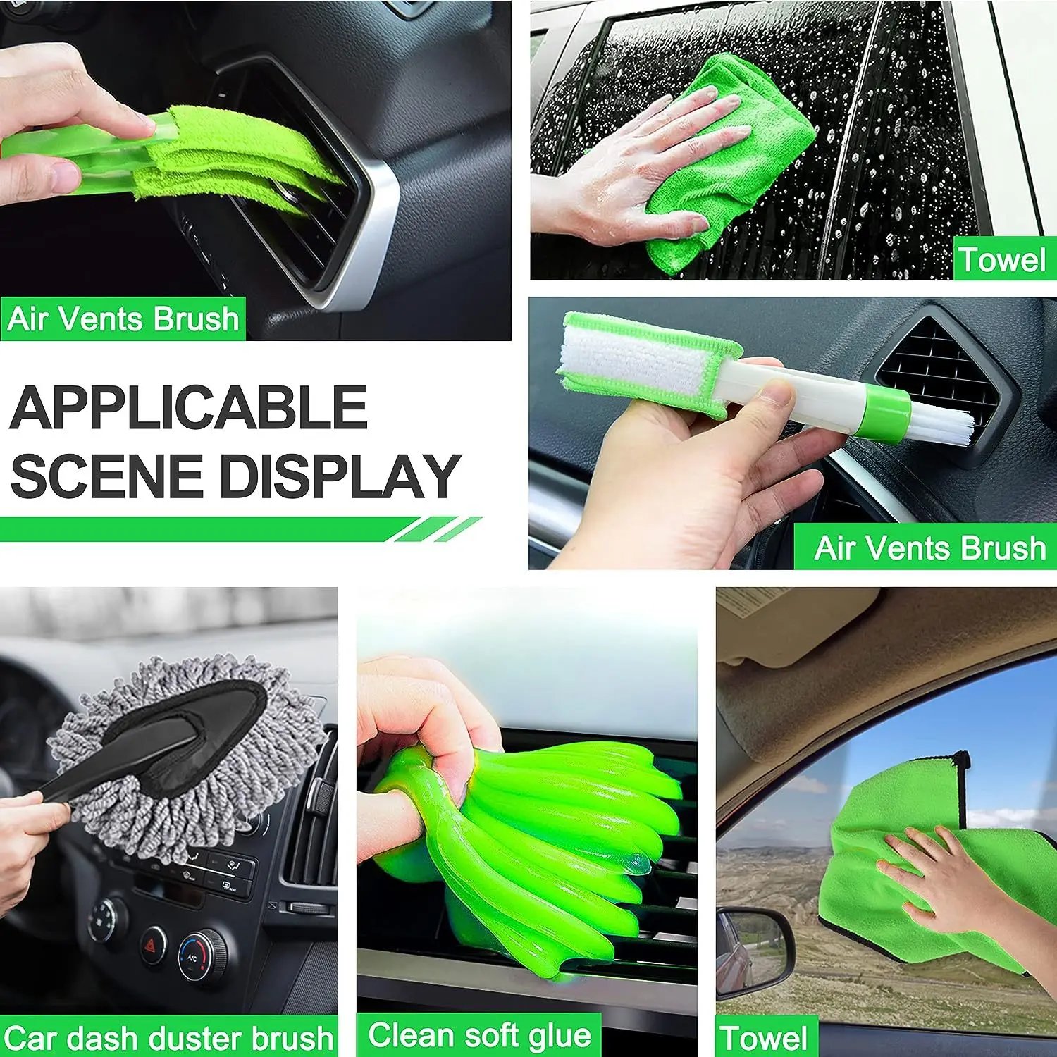 Car Wash Kit with Microfiber Sponge and Towels Detailing Brush Built for The Perfect Car Wash Cleaning Kit for Cleaning Car
