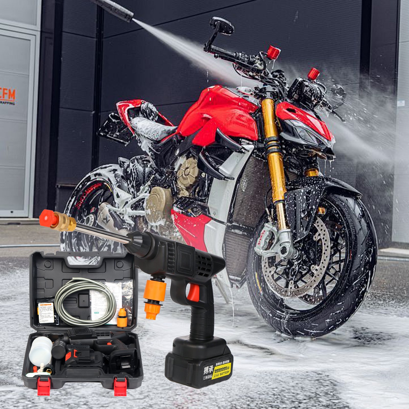 ODM 24v High Pressure Cordless Car Washer Wireless Spray Portable Water Gun Cleaning Machine For Irrigation With Lithium Battery