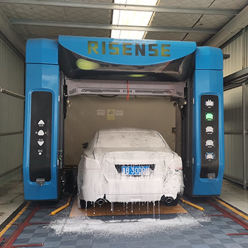 Risense double arm touchless touch free tbrushless car wash machine automatic car washer cleaning car wash machine