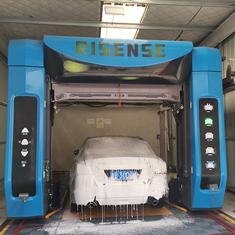 Risense double arm touchless touch free tbrushless car wash machine automatic car washer cleaning car wash machine