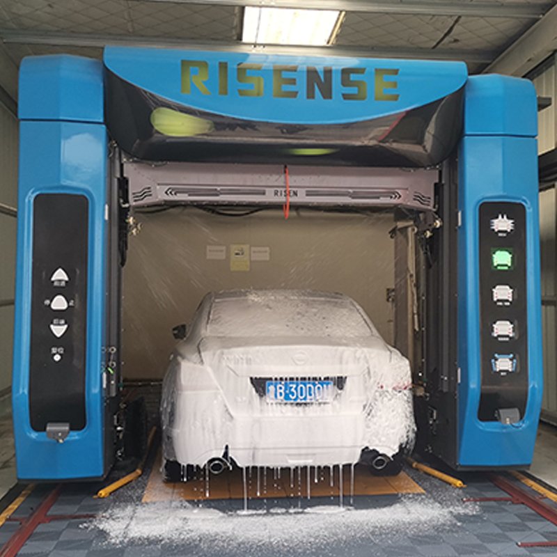 Risense double arm touchless touch free tbrushless car wash machine automatic car washer cleaning car wash machine