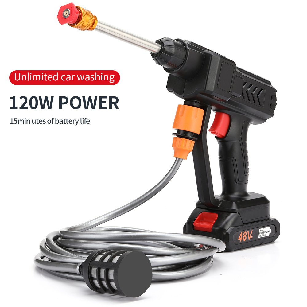 Portable Powerful Electric 21V24v Lithium Cordless Wireless High Pressure Car Washer Gun For Washing Cars