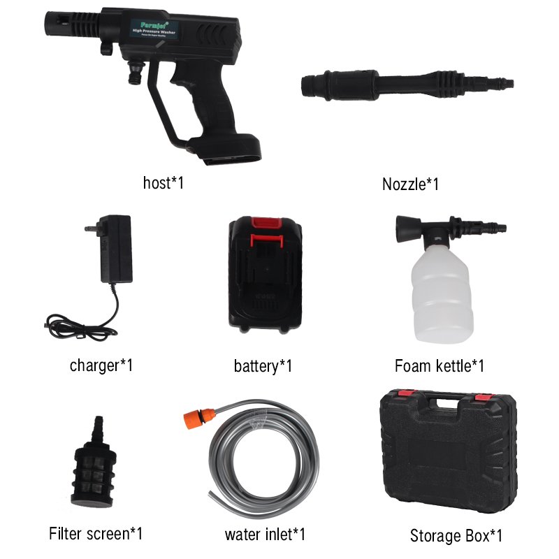 Car Washing Machine Water Spray Gun Lithium Electric Battery Portable High Pressure Car Washer