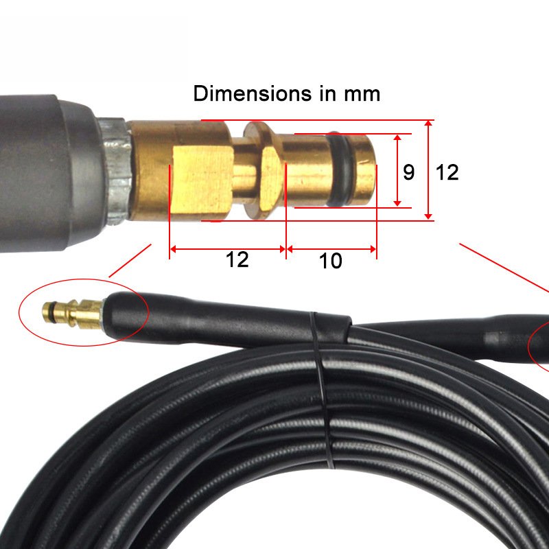 15m High Pressure Washer Hose Car Washer Extension Hose Gun Quick Connect for K2-K7