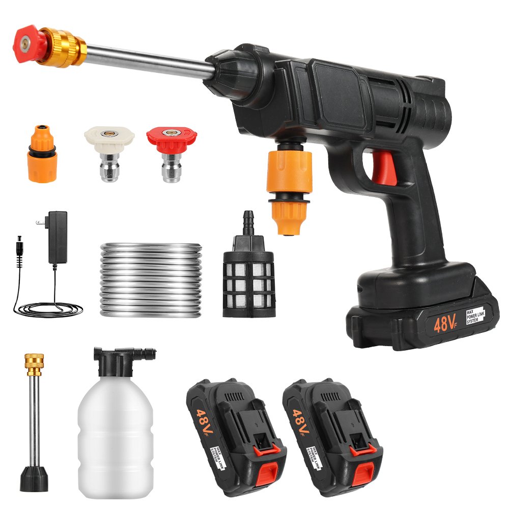Portable Cordless Electric High Pressure Car Washer Wireless Nozzle Foam Water Gun