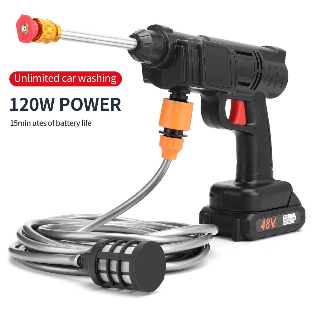 Portable Cordless Electric High Pressure Car Washer Wireless Nozzle Foam Water Gun
