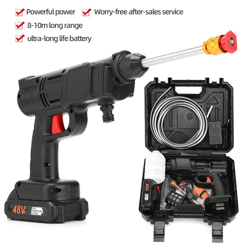 Portable Cordless Electric High Pressure Car Washer Wireless Nozzle Foam Water Gun